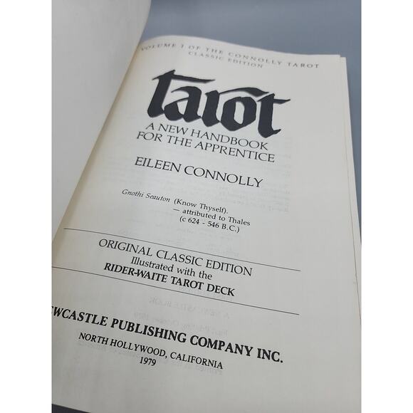 Tarot A New Handbook For The Apprentice By Eileen Connolly 1980 Classic Edition - Picture 4 of 13